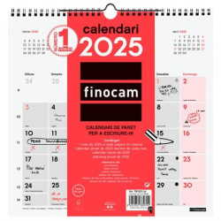 781530025 FINOCAM CALENDARIO DE PARED PARA ESCRIBIR 300X300MM NEUTRO 2025 CATALÁN