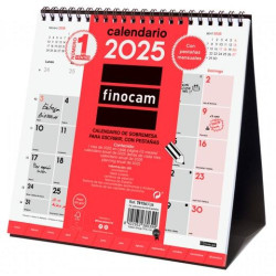 781560025 FINOCAM CALENDARIO DE SOBREMESA PARA ESCRIBIR S-190X190MM CON PESTAÑAS NEUTRO 2025