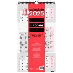 781580025 FINOCAM CALENDARIO DE PARED PARA ESCRIBIR 3 MESES VISTA M-236X430MM NEUTRO 2025