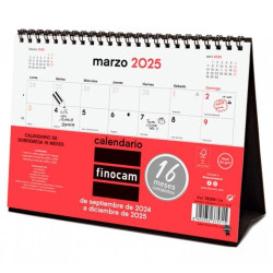 782000025 FINOCAM CALENDARIO DE SOBREMESA 16 MESES 210X150MM NEUTRO 2024-2025