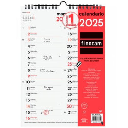 782100025 FINOCAM CALENDARIO DE PARED PARA ESCRIBIR DOS COLUMNAS M-210X300MM NEUTRO 2025