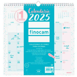 787005825 FINOCAM CALENDARIO DE PARED PARA ESCRIBIR 300X300MM CHIC TURQUESA 2025