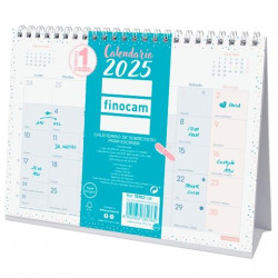 787025825 FINOCAM CALENDARIO DE SOBREMESA PARA ESCRIBIR S-210X150MM CHIC TURQUESA 2025