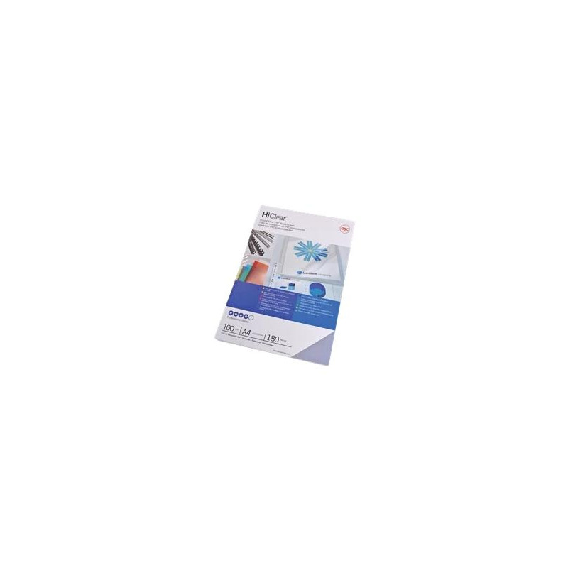 CE011880E GBC PORTADAS ENCUADERNACIÓN HICLEAR A4 PVC 180 MICRAS CRISTAL TRANSPARENTE PACK 100 UD