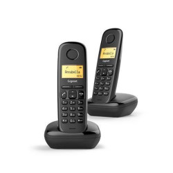 L36852-H2802-D201 GIGASET TELEFONO INALAMBRICO A170 DUO NEGRO DECT DIGITAL