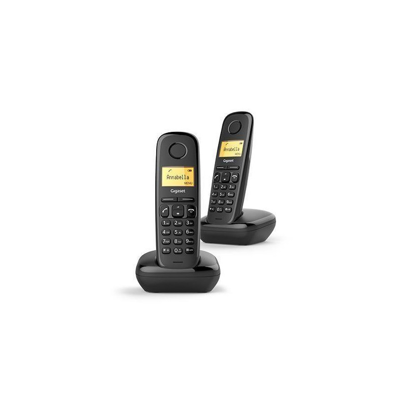 L36852-H2802-D201 GIGASET TELEFONO INALAMBRICO A170 DUO NEGRO DECT DIGITAL