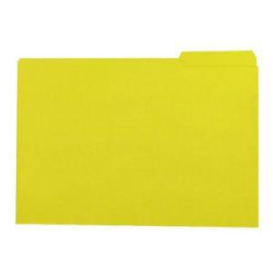 400040693 GIO SUBCARPETA CON PESTAÑA LATERAL IZQUIERDA FOLIO CARTULINA 250GR AMARILLO INTENSO -50U-