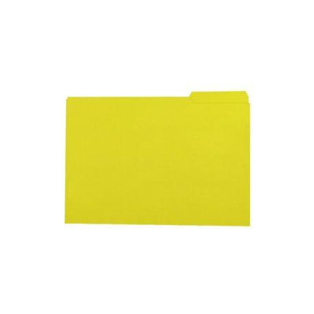 400040693 GIO SUBCARPETA CON PESTAÑA LATERAL IZQUIERDA FOLIO CARTULINA 250GR AMARILLO INTENSO -50U-