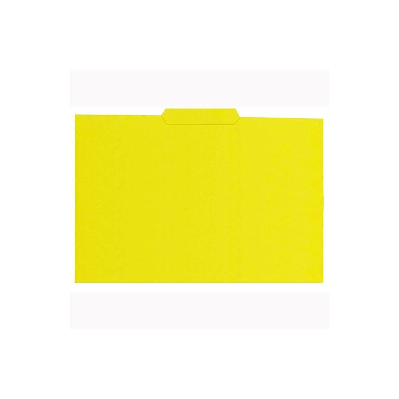 400040696 GIO SUBCARPETA CON PESTAÑA CENTRAL FOLIO CARTULINA 250GR AMARILLO INTENSO -50U-