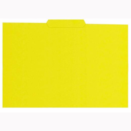 400040696 GIO SUBCARPETA CON PESTAÑA CENTRAL FOLIO CARTULINA 250GR AMARILLO INTENSO -50U-