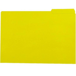 400040697 GIO SUBCARPETA CON PESTAÑA LATERAL DERECHA FOLIO CARTULINA 250GR AMARILLO INTENSO -50U-