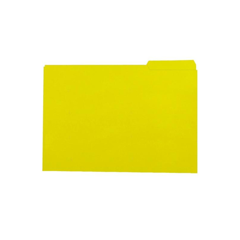 400040697 GIO SUBCARPETA CON PESTAÑA LATERAL DERECHA FOLIO CARTULINA 250GR AMARILLO INTENSO -50U-