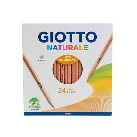 F222400 GIOTTO LÁPICES DE COLORES NATURALE ESTUCHE 24 UD