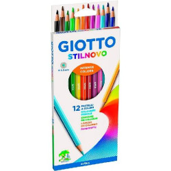 F256500 GIOTTO LÁPICES DE COLORES STILNOVO C/SURTIDOS INTENSOS ESTUCHE 12 UD