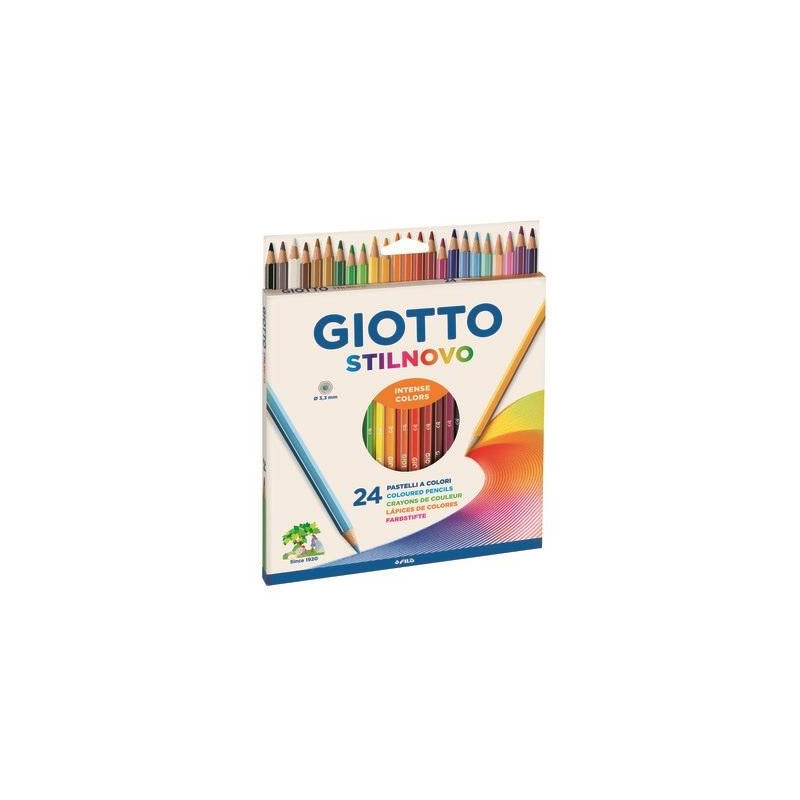 F25660000 GIOTTO LÁPICES DE COLORES STILNOVO PASTEL C/SURTIDOS ESTUCHE 24 UD