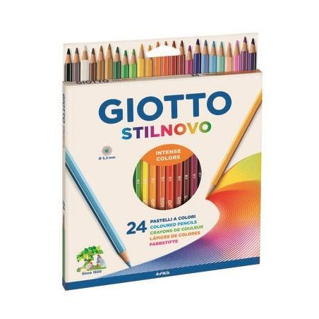 F25660000 GIOTTO LÁPICES DE COLORES STILNOVO PASTEL C/SURTIDOS ESTUCHE 24 UD