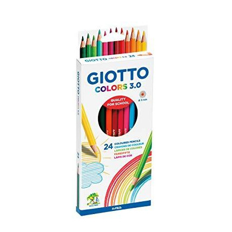 F276700 GIOTO LÁPICES DE COLORES COLORS 3.0 SURTIDOS  ESTUCHE 24 UD