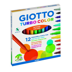 F416000 GIOTTO ROTULADORES TURBO COLOR SURTIDOS ESTUCHE 12 UD