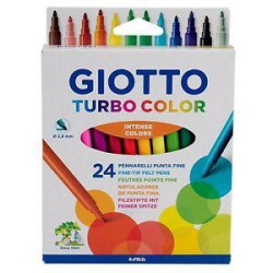 F417000 GIOTTO ROTULADORES TURBO COLOR SURTIDOS ESTUCHE 24 UD