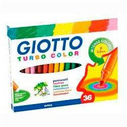 F418000 GIOTTO ROTULADORES TURBO COLOR SURTIDOS ESTUCHE 36 UD