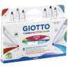 F426600 GIOTTO ROTULADORES TURBO GLITTER MAXI COLORES SURTIDOS ESTUCHE 6 UD