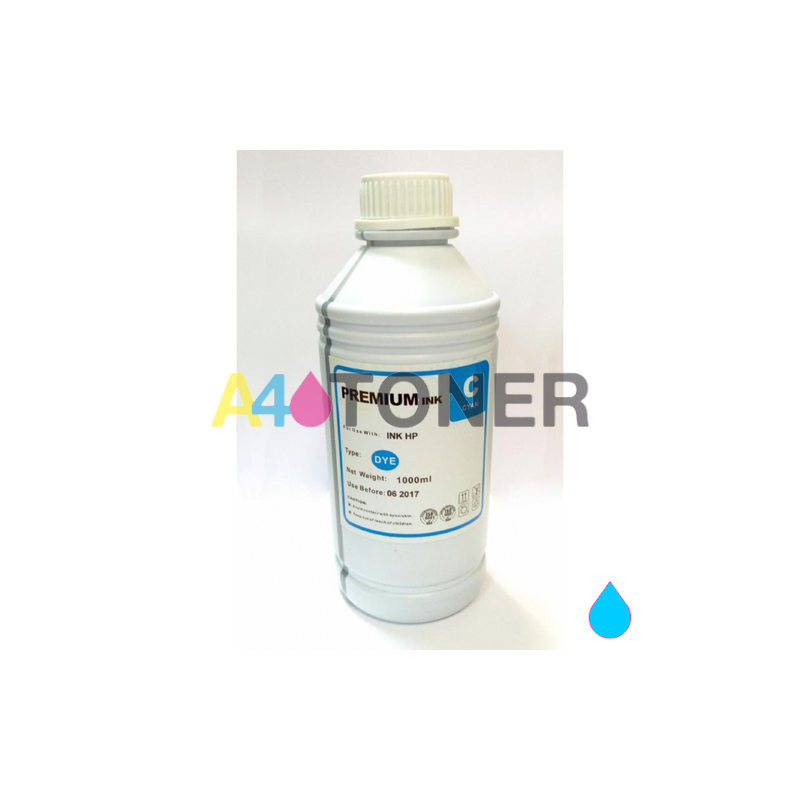 Botella de tinta universal cyan para HP / Lexmark / Canon / Brother cyan 1000 ml