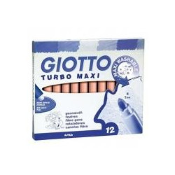 F456006 GIOTTO ROTULADORES TURBO MAXI ROSA CARNE ESTUCHE 12 UD