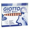 F456006 GIOTTO ROTULADORES TURBO MAXI ROSA CARNE ESTUCHE 12 UD