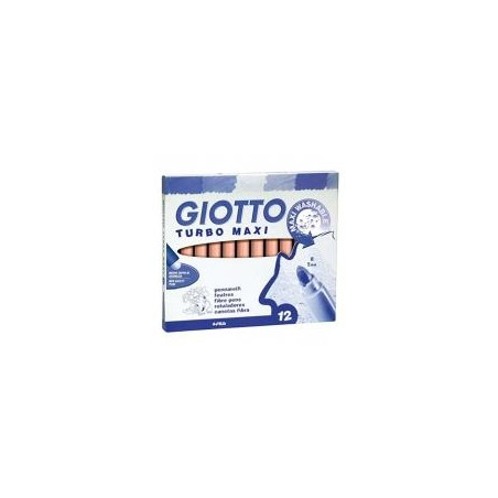 F456032 GIOTTO ROTULADORES TURBO MAXI AZUL ULTRAMAR ESTUCHE 12 UD