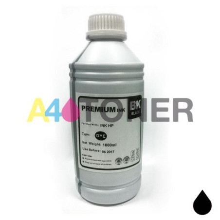 Botella de tinta universal negra para HP / Lexmark / Canon / Brother negro 1000 ml