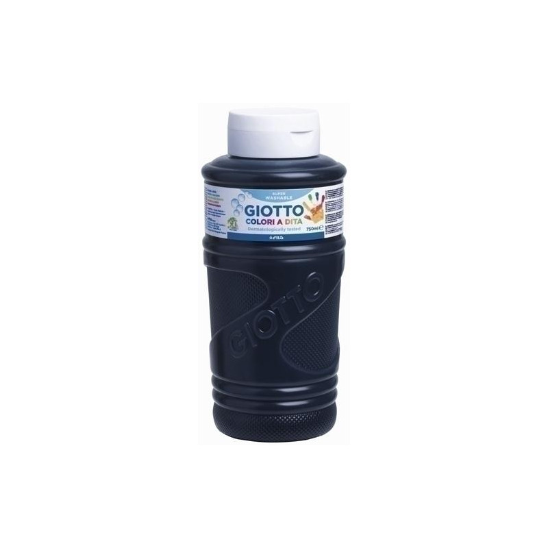 F472924 GIOTTO PINTURA DE DEDOS DE 750 ML COLOR NEGRO