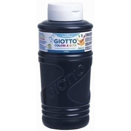 F472924 GIOTTO PINTURA DE DEDOS DE 750 ML COLOR NEGRO