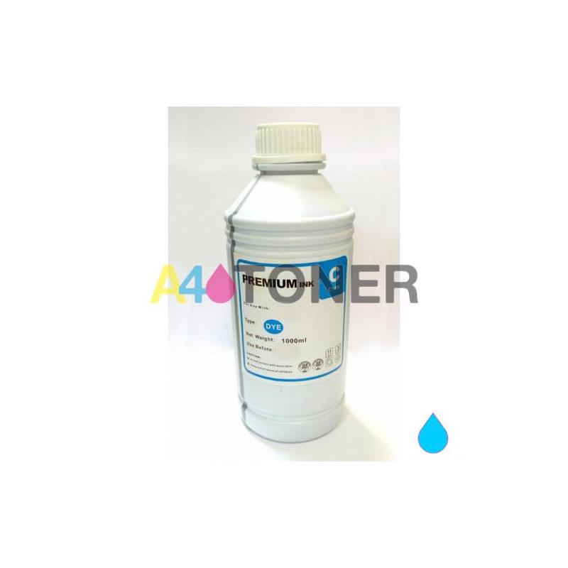 Botella de tinta universal para Epson cyan 1 litro