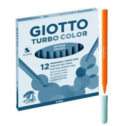 F485005 GIOTTO ROTULADORES TURBO COLOR NARANJA ESTUCHE 12 UD