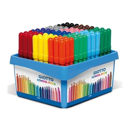 F524000 GIOTTO ROTULADORES TURBO MAXI COLORES SURTIDOS SCHOOLPACK 108 UD