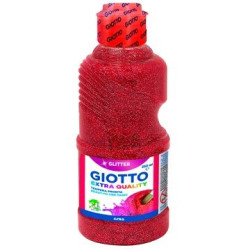 F53120600 GIOTTO TÉMPERA GLITTER ROJO BOTELLA 250 ML