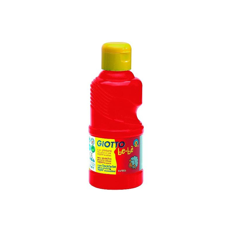 F531908 GIOTTO TÉMPERA BE-BÉ PARA NIÑOS ROJO BOTELLA 250ML