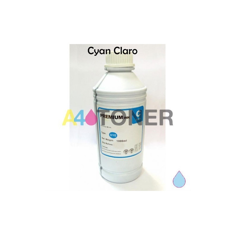 Botella de tinta universal para Epson Cyan claro 1 litro