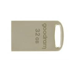 UPO3-032 GOODRAM PENDRIVE METAL USB FLASH DRIVE 32GB C/RANURA PARA COLGAR Y LLAVERO USB 3.0 PLATA