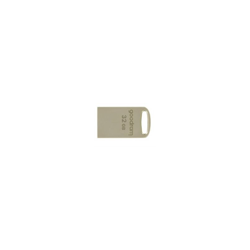 UPO3-032 GOODRAM PENDRIVE METAL USB FLASH DRIVE 32GB C/RANURA PARA COLGAR Y LLAVERO USB 3.0 PLATA