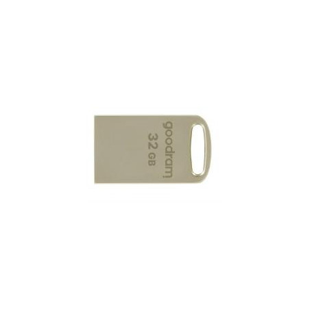 UPO3-032 GOODRAM PENDRIVE METAL USB FLASH DRIVE 32GB C/RANURA PARA COLGAR Y LLAVERO USB 3.0 PLATA