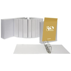 02745570 GRAFOPLÁS CARPETA CANGURO ANILLAS MIXTAS 4 X 65MM A4 PERSONALIZABLE CUBIERTA FORRADA PVC BLANCO