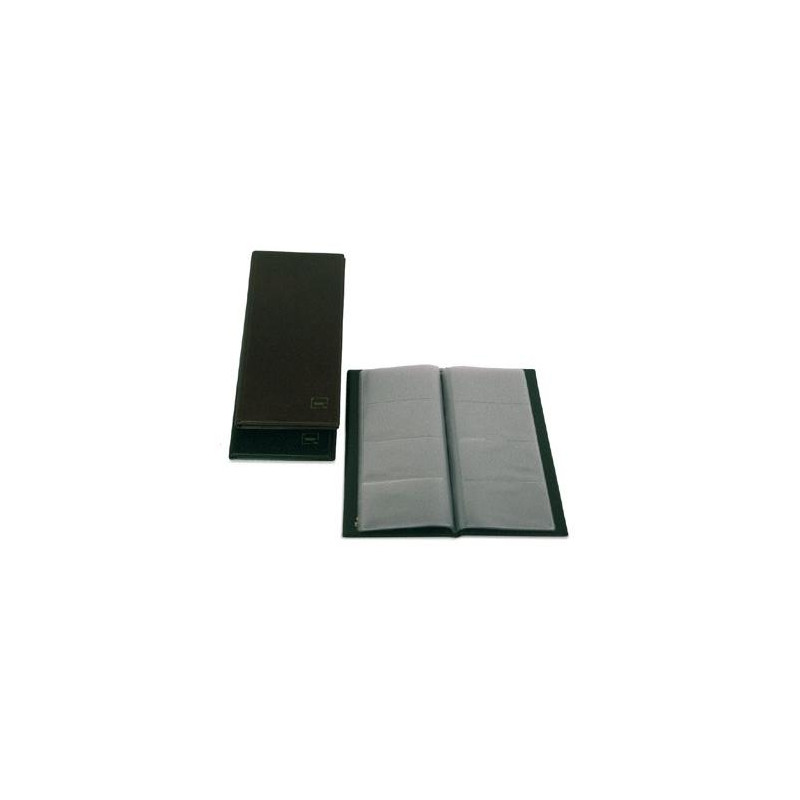 03771010 GRAFOPLÁS PORTATARJETAS AMERICANO BASIC 290X140MM PARA 160 TARJETAS DE 105X68MM PVC NEGRO