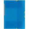 04801230 GRAFOPLÁS CARPETA CON GOMAS COLORGRAF FOLIO 3 SOLAPAS PP AZUL TRANSLÚCIDO