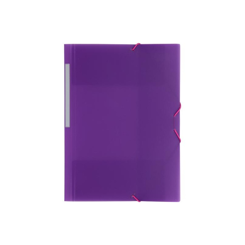 04801235 GRAFOPLÁS CARPETA CON GOMAS COLORGRAF FOLIO 3 SOLAPAS PP VIOLETA TRANSLÚCIDO