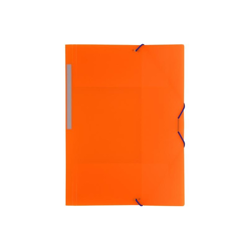 04801252 GRAFOPLÁS CARPETA CON GOMAS COLORGRAF FOLIO 3 SOLAPAS PP NARANJA TRANSLÚCIDO