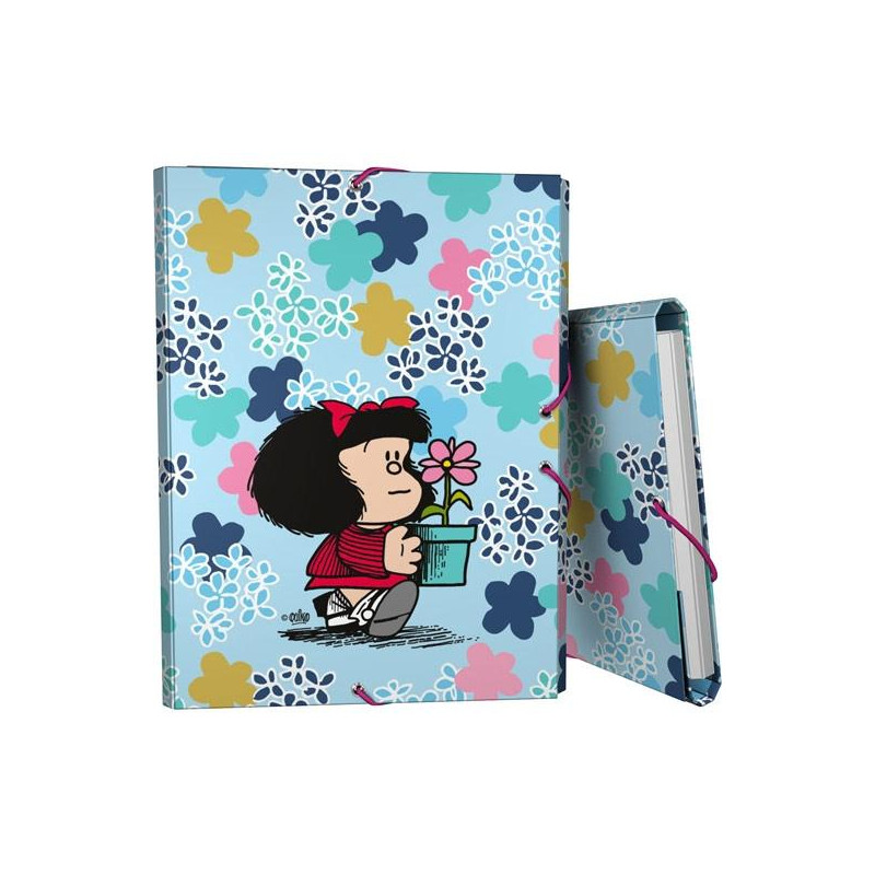 82402704 GRAFOPLÁS CARPETA C/GOMAS 3 SOLAPAS CARTON FORRADO FOLIO FSC MAFALDA 24 LIVELY