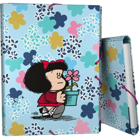 82402704 GRAFOPLÁS CARPETA C/GOMAS 3 SOLAPAS CARTON FORRADO FOLIO FSC MAFALDA 24 LIVELY