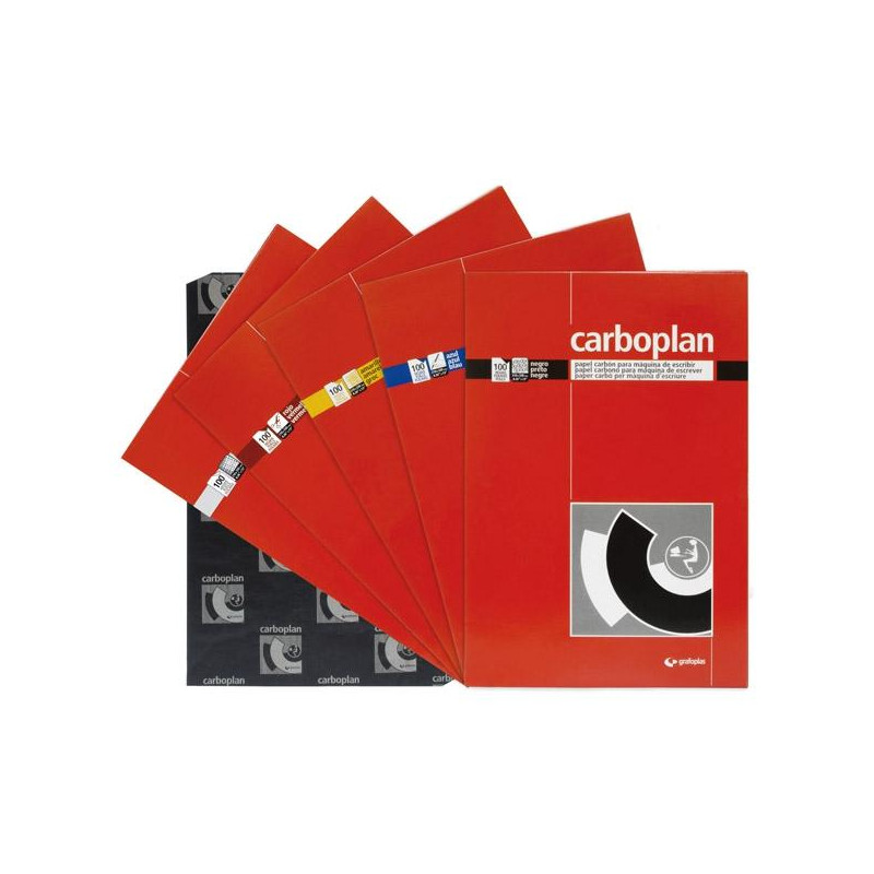 72090010 GRAFOPLAS PAPEL CARBÓN Y DE CALCAR CARBOPLAN 210X330MM PACK 10H NEGRO