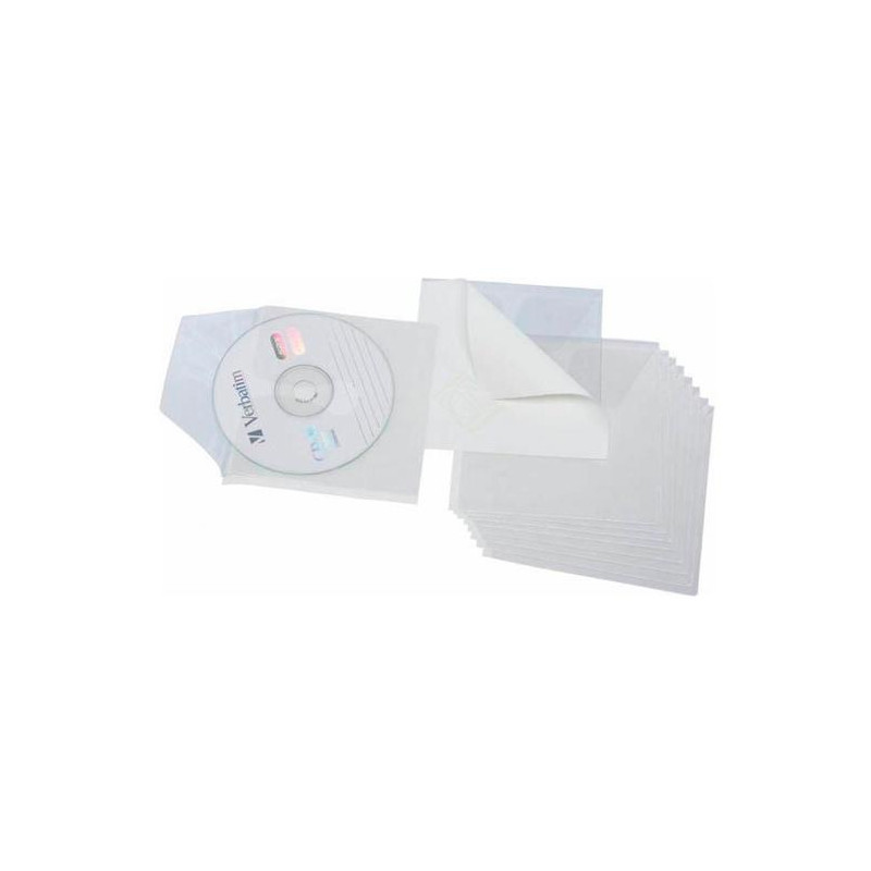 13700000 GRAFOPLÁS FUNDAS PVC ADHESIVAS PARA CD 127X127MM BLANCO BOLSA -10U-